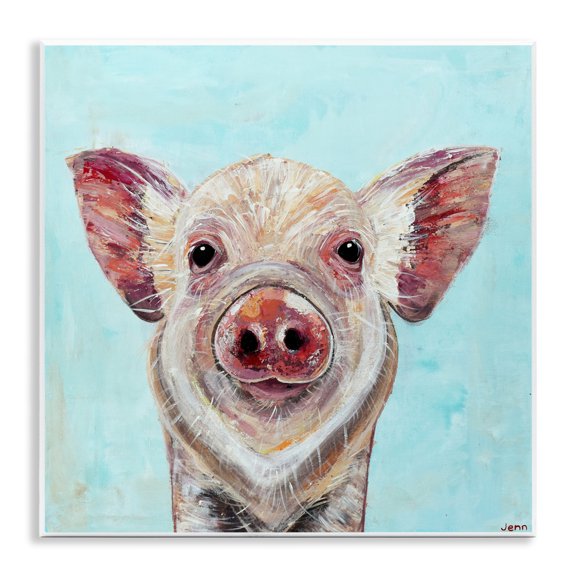 Stupell Industries Babe Screen Piglet Wall Plaque Art, design by Jennifer Seeley, 12 x 12