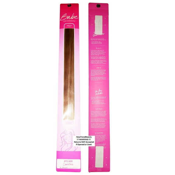 Babe Tape-In 18 Inch Caroline #12/600 Hair Extensions 10 Wefts Straight Color