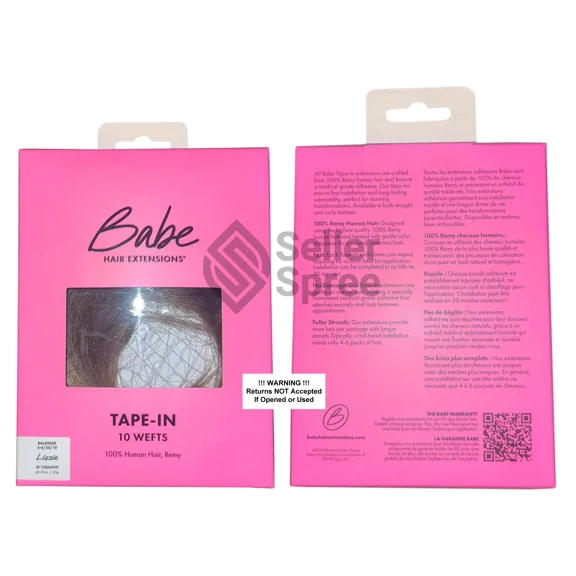Babe Tape-In 18 Inch Straight Lizzie Balayage #6-6/30/10 Hair Extensions 10 Wefts