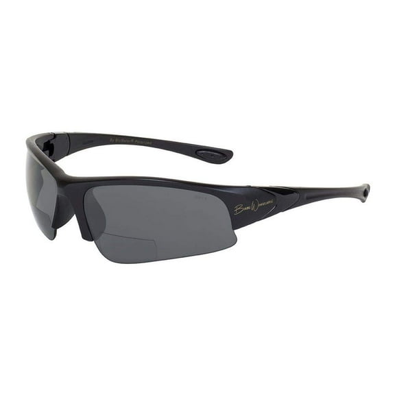 Babe Winkelman Edition 1 Polarized Safety Sunglasses Black with Grey Bifocal Lens (2.0, Black)