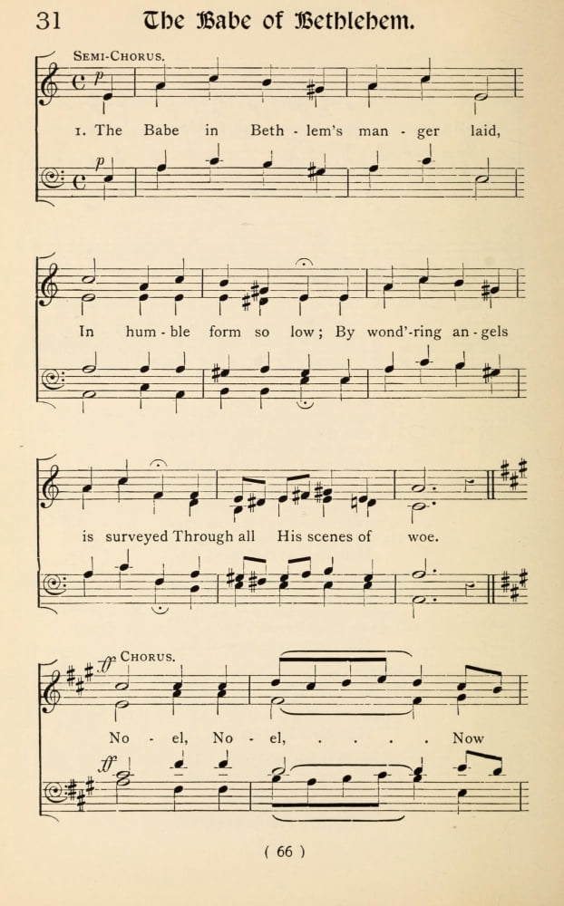 Babe of Bethlehem 1 Christmas Carols New & Old 1850 Canvas Art - (24 x 36)