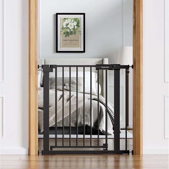 Babelio Baby Gate for Stairs No Drilling, PressGuard, 31-36 in Dog Gate