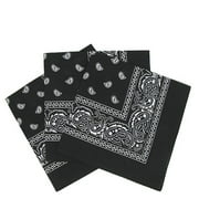 Baberdicy 3Pc and Bandana Bandana Durable Soft Fashion Bandanas and Women for Men Scarf Black
