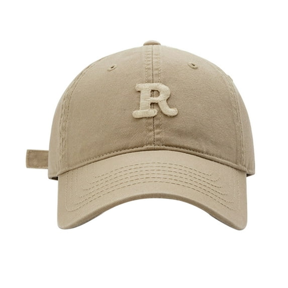 Baberdicy Baseball Cap Spring/Summer Big Headed Soft Top R Letter Solid Duck Tongue Hat Baseball Hat