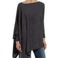 thumbnail image 1 of Baberdicy Basic Top Tee Women Factory Design Spring Style Long Sleeve Irregular Solid Color Pullover T Shirt Tshirts Shirts for Women Grey S, 1 of 5