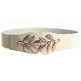 thumbnail image 1 of Baberdicy Belts for Women Clearance！Dress 2019 with Shirt Women's Wide Elastic Korean Skirt Wild New Belt Belt Beige, 1 of 1