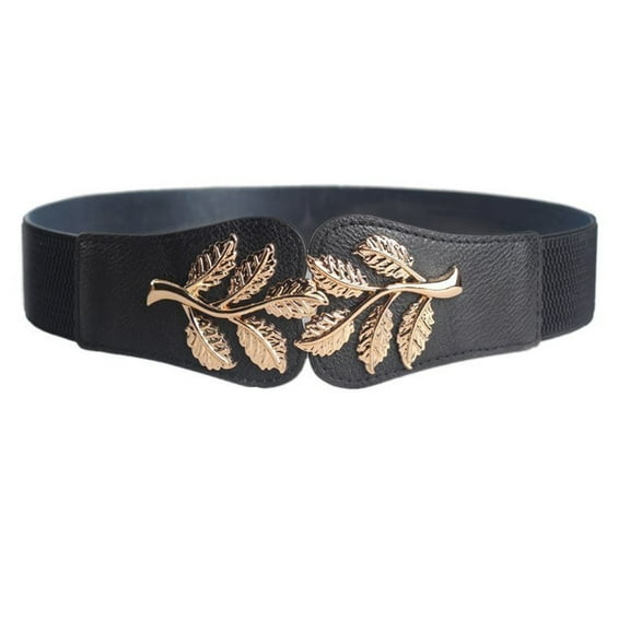 Baberdicy Belts for Women Clearance！Dress 2019 with Shirt Women's Wide Elastic Korean Skirt Wild New Belt Belt Black