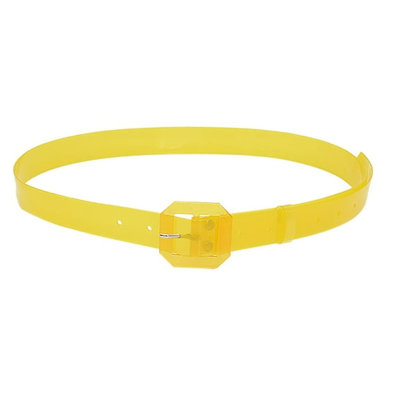 Baberdicy Belts for Women Fashion Women Ladies Waist Belt Body Belt Wide Clear Candy Color Belt Yellow