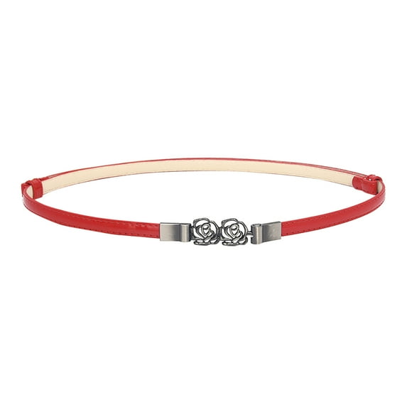 Baberdicy Belts for Women, Women Belt for Dresses Retro Stretch Ladies Waist Belt Red