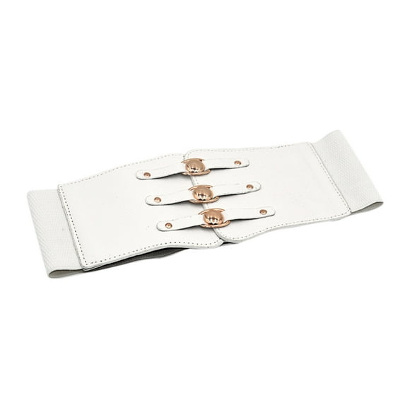 Baberdicy Belts for Women, Women Corset Belt Wide Leather Waist Belt for Daily Punk Dresses Chest Elastic Waistband Belt White