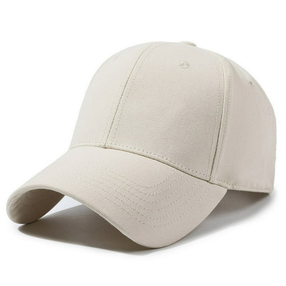 Baberdicy Big Head Baseball Cap, Oversize Baseball Cap for Women with Big Head Fit, Adjustable Dad Cap in Solid Colors, Comfortable Cotton Hat for Daily Casual Wear Beige