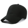 thumbnail image 1 of Baberdicy Big Head Baseball Cap, Oversize Baseball Cap for Women with Big Head Fit, Adjustable Dad Cap in Solid Colors, Comfortable Cotton Hat for Daily Casual Wear Black, 1 of 5