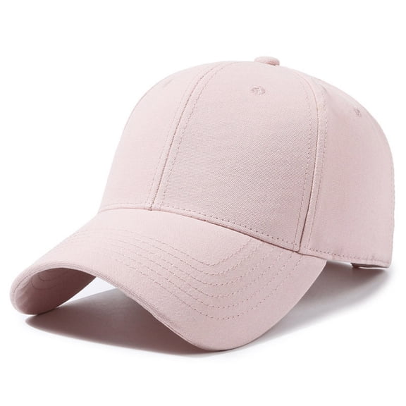 Baberdicy Big Head Baseball Cap, Oversize Baseball Cap for Women with Big Head Fit, Adjustable Dad Cap in Solid Colors, Comfortable Cotton Hat for Daily Casual Wear Pink