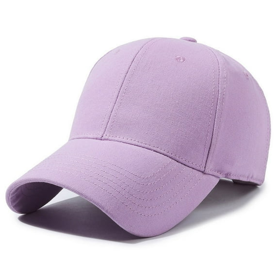 Baberdicy Big Head Baseball Cap, Oversize Baseball Cap for Women with Big Head Fit, Adjustable Dad Cap in Solid Colors, Comfortable Cotton Hat for Daily Casual Wear Purple