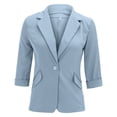 thumbnail image 1 of Baberdicy Blazer Jackets for Women, Women's Daily Outing Spring Summer Regular Fit Casual Long Sleeve Solid Color Womens Blazer Blue, 1 of 3