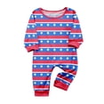 thumbnail image 1 of Baberdicy Blue 4Th of July Outfits Family Matching Pajamas 2 Piece Sets Long Sleeve Top Pj Pants for Men Women & All Ages, 3M, 1 of 4