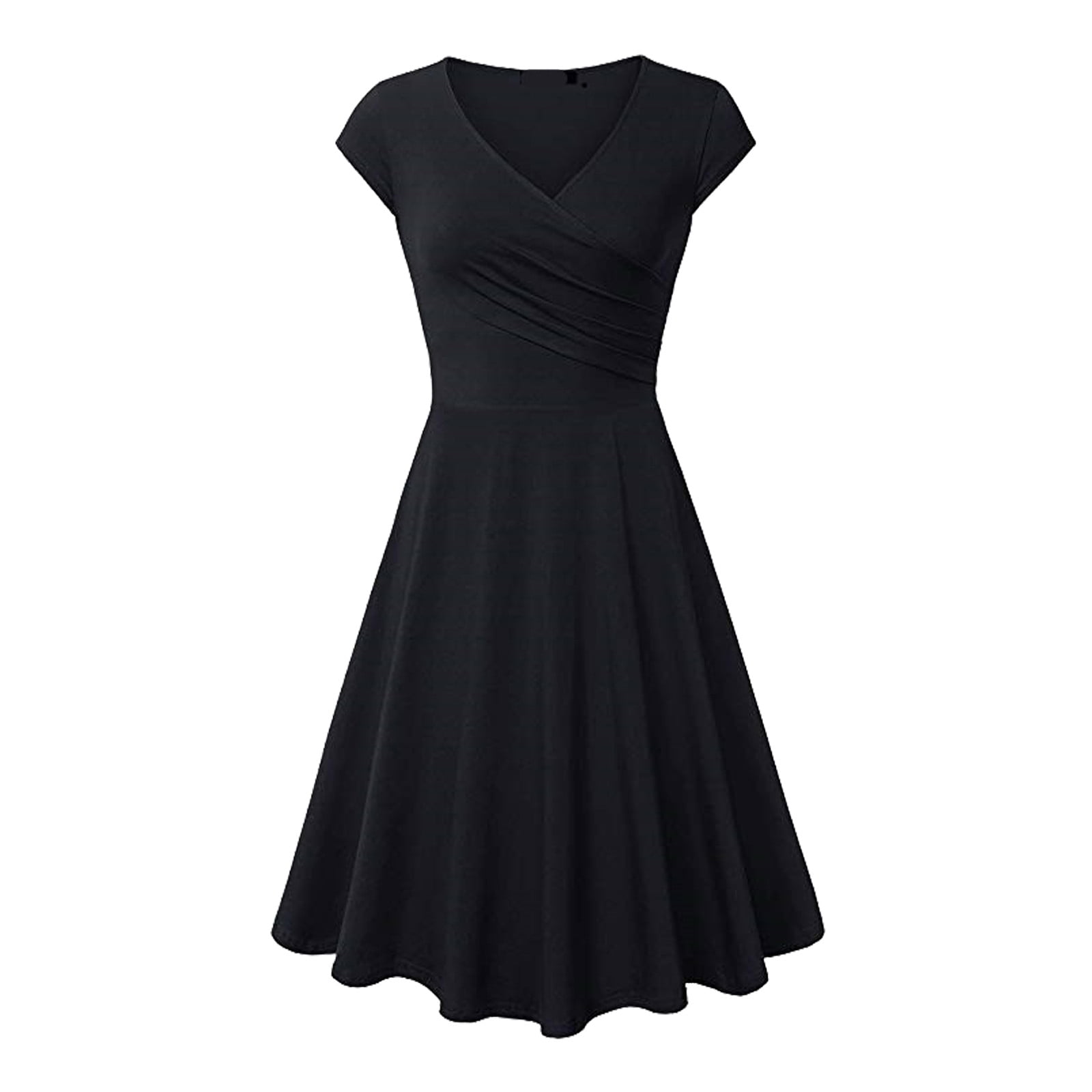 Baberdicy Bodycon Dress Basic Outdoor Home Short Sleeve Slim T Shirt Dress  Tee Dress Swing Dress Plain Ruched V Neck Mini Dress Light Blue Xl -  Walmart.com