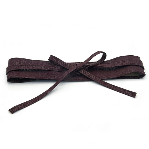 Baberdicy Bow Tie Waist Belt, Coffee Women's Faux Leather Wide Belt – Bow Tie Waist Cincher for Coats & Dresses One Size