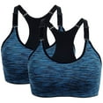 thumbnail image 1 of Baberdicy Bra Sport Bras for Women High Impact Yoga Running Seamless Gym Tank Top Fitness Vest 2 Pack Underwear Women, 1 of 5