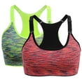 thumbnail image 1 of Baberdicy Bra Sport Bras for Women High Impact Yoga Running Seamless Gym Tank Top Fitness Vest 2 Pack Underwear Women, 1 of 9