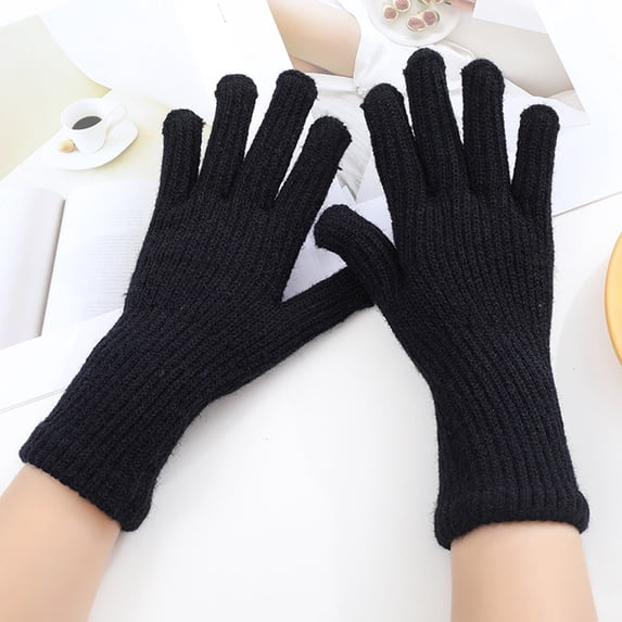 Baberdicy Bright Color Fingerless Gloves for Women, Touchscreen Convertible Mittens, Fun Winter Accessory, Ideal for Women, Teens Winter Fashion, Using Phones in Cold Weather, Fun Style Black