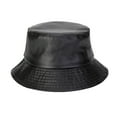 thumbnail image 1 of Baberdicy Hat Big Deal Pu Leather Fisherman Hat Mens and Womens Casual Basin Hat Solid Color Outdoor Hat Hip Hop Clearance!, 1 of 3