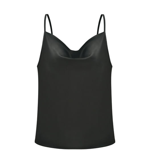Baberdicy Camisole Tops for Women Casual Tank Womens Adjustable Solid Tops Color Solid Strappy Women's Blouse Women's Tanks & Camis Black