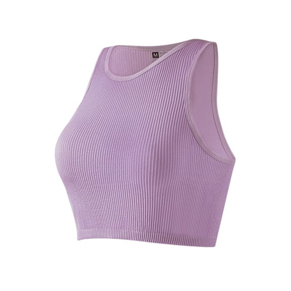 Baberdicy Camisole Tops for Women Women's 1 Piece Crop Tank Tops Ribbed Seamless Workout Sleeveless Shirts Racerback Crop Tops