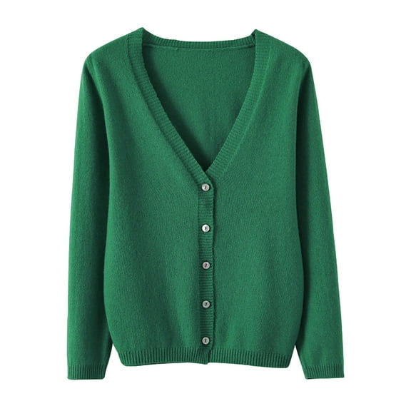 Baberdicy Women's V-Neck Cardigan Sweater Clearance! Long Cardigans for Women Army Green L