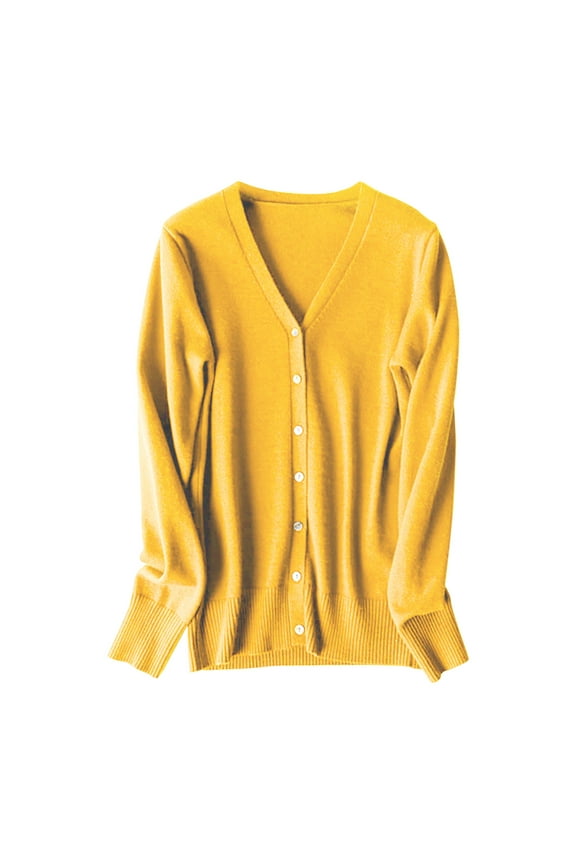 Cardigan Sweaters for Women, Women's Classic Button Down Long Sleeve V Neck Soft Knit Sweater V Neck Cardigan Sweaters for Women S