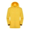 thumbnail image 1 of Baberdicy Cardigan for Women, Women Solid Rain Jacket Outdoor Plus Size Hooded Windproof Loose Coat Water Proof Raglan Storage Bag Yellow Xl, 1 of 4