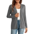thumbnail image 1 of Baberdicy Long Open Front Cardigan for Women Clearance! Women's Solid Color Long Sleeved Buttonless Casual Knitted Sweater Cardigan Loose Outerwear, 1 of 4