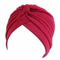 thumbnail image 1 of Baberdicy on Clearance under $5 1 Stretch Turbans Pleated Headwraps Assorted Colors Head Hair Covers Solid Head Coverings for Women Girls Sleeping Head Accessories Red One Size, 1 of 7