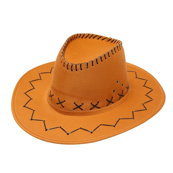 Baberdicy Cowboy Hat Clearance Sales, Adult Casual Solid Suture Summer Western Fashion Cowboy Sun Hat Wide Brim Travel Sun Cap