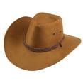 thumbnail image 1 of Cowboy Hat, Baberdicy Men Women Cowboy Hat Western Cap Wide Sunhat Winter Cowboy Hat Men, 1 of 2