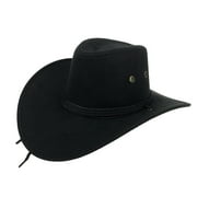 Baberdicy Cowboy Hat Men Women Cowboy Hat Western Cap Wide Sunhat Winter Cowgirl Hat Black