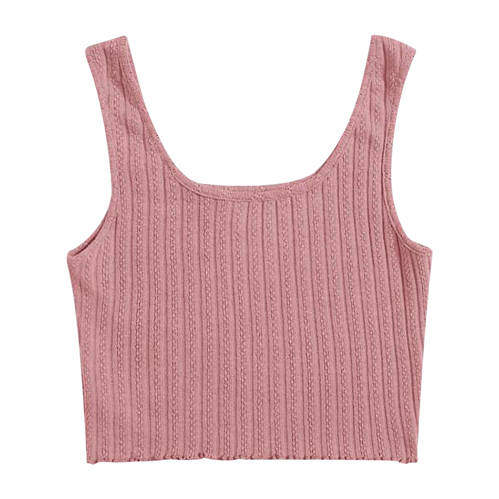 Baberdicy Crop Tops Women Tops Solid Sleeveless Pullover Vest Tank Crop ...