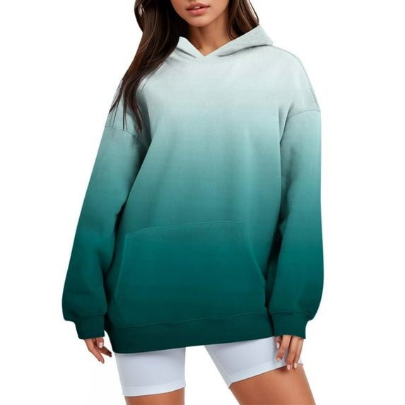 Baberdicy Essentials Hoodie Womens Oversized Sweatshirts Fleece Hoodies Long Sleeve Shirts Pullover Fall Clothes with Pocket Hoodies for Women Green