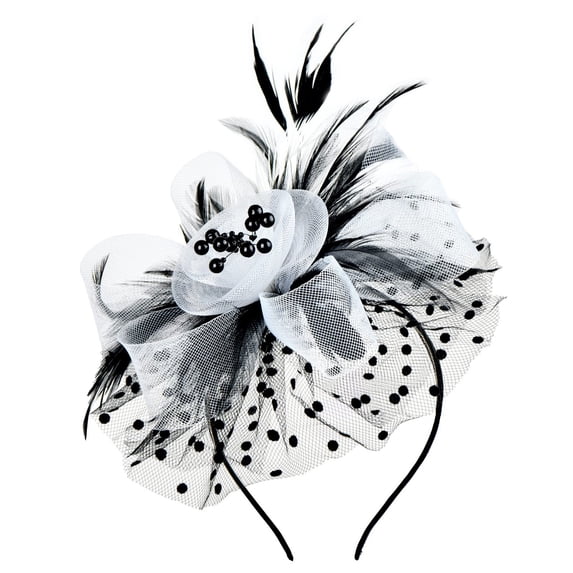 Baberdicy Fascinators Hats for Women Hat for Women Wedding Flower Cocktail Mesh Feathers Hair Clip Tea Party Headband