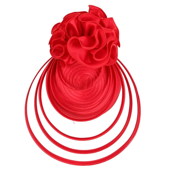 Baberdicy Fascinators Hats for Women Clearanceï¼Tea Party Fascinator Ken/tuckys Derbys Hat Fascinator Pillbox Hat Headband for Cocktail Fascinators Hats for Women Tea Party Red