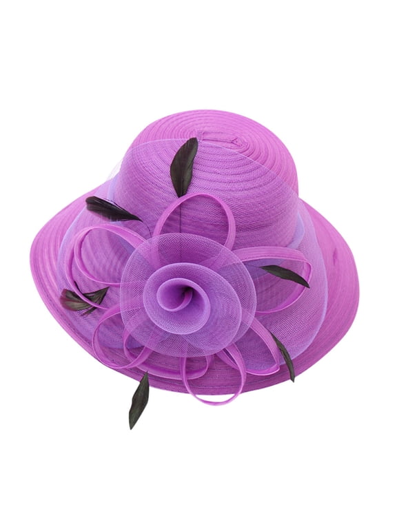 Clearance! Baberdicy Women's Church Ken/tucky Daily Cap Fascinator Bridal Tea Party Wedding Hat Purple