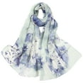 thumbnail image 1 of Baberdicy Fashion Designer Scarf Lightweight Wraps Clearance Sales, Fashion Women Flower Print Long Soft Wrap Scarf Simulation Silk Shawl Scarves, 1 of 1