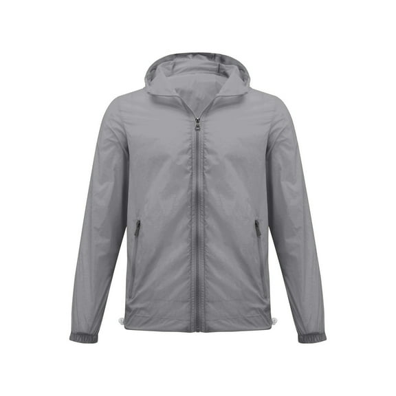 Baberdicy Gentleman Jacket Summer and Autumn Men and Women's Lightweight Windproof and Sunscreen Clothes Are Comfortable Plus Size Tops Grey