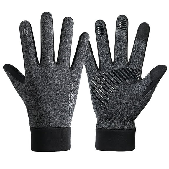 Baberdicy Gloves Q807 Men's Winter Windproof Warm Sports Ski Gloves Gloves for Cold Weather Grey