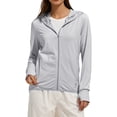 thumbnail image 1 of Baberdicy Grey Women's Ice And Sun Protective Jacket Light And Breathable Cycling Jacket, L, 1 of 9