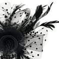 thumbnail image 1 of Baberdicy Fascinators Hats for Women Clearance！Cocktail Flower Headband Ribbons Feathers Headwear Women Mesh Tea Hat Party Bridal Supplies Hair Clips Black, 1 of 4