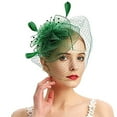 thumbnail image 1 of Baberdicy Hair Clips Hats for Women Fascinators Womens Pillbox Flower Hat for Tea Party Cocktail Wedding Church Fascinators Hats for Women Green, 1 of 1