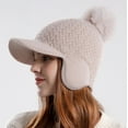 thumbnail image 1 of Baberdicy Hat Big Deal Women Winter Warm Hhat Ear Protection Knitted Wool Hat Thickened Duck Tongue Baseball Cap Cold Proof Pullover Cap Clearance!, 1 of 4