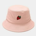 thumbnail image 1 of Baberdicy Hat Big Deal Unisex Adult Women Men Strawberry Print Fisherman Hat Sunscreen Outdoors Cap Clearance!, 1 of 3
