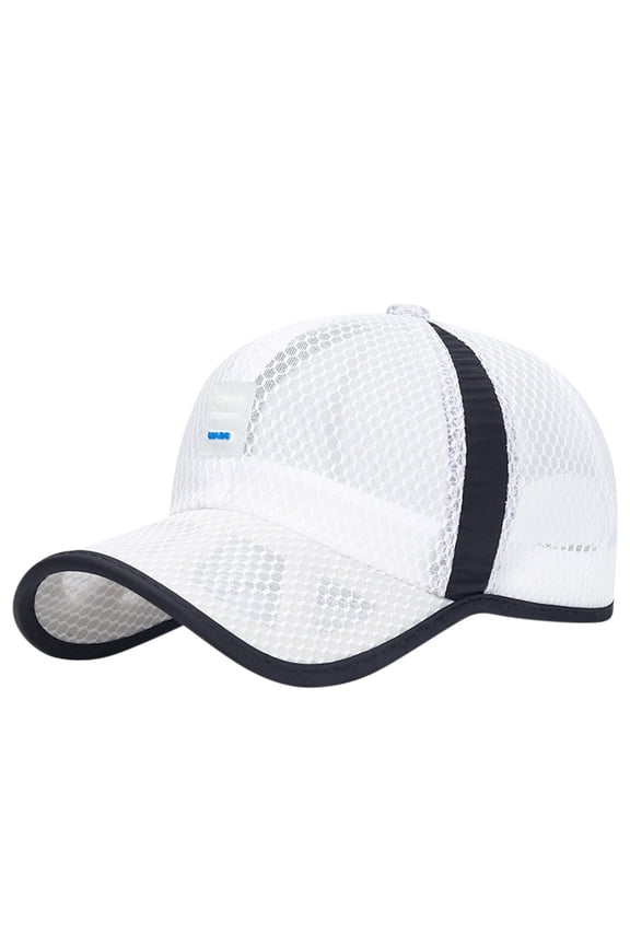 Hat Unisex Classic Low Profile Mesh Baseball Cap Soft Unconstructed Size Dad Hat Baseball Cap White